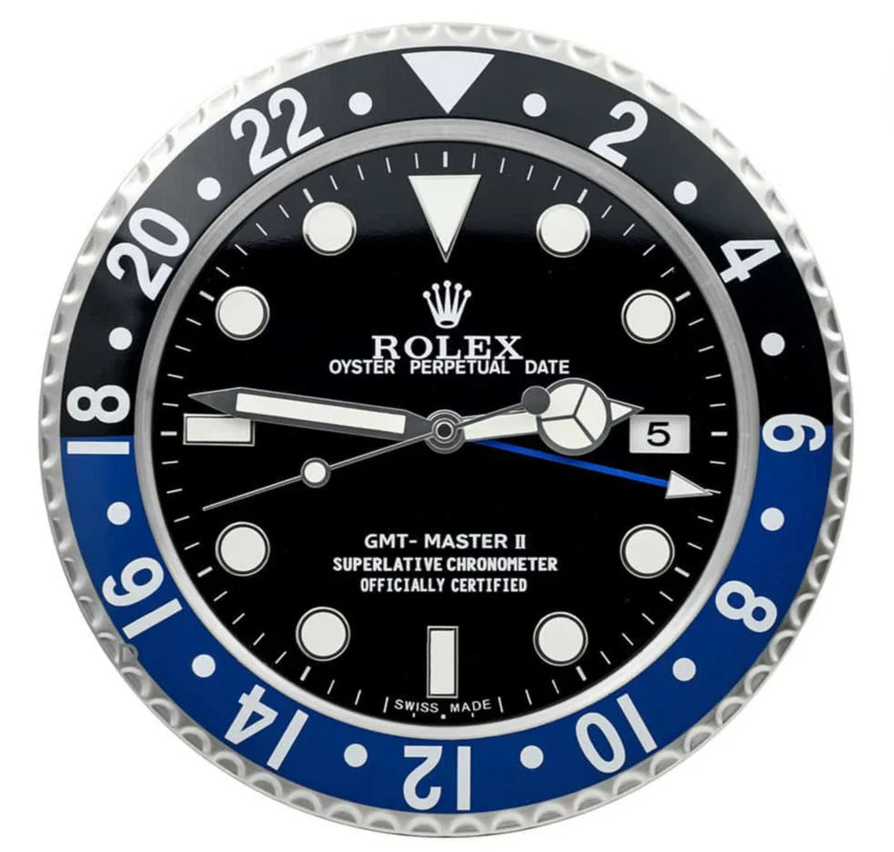 GMT Master II Batman Style, Black & Blue | Wall Clock