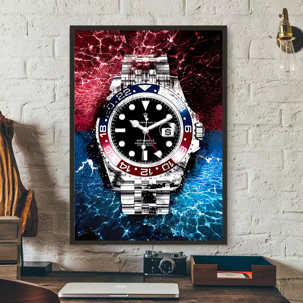 Abstract Graffiti Luxury Watch Poster Picture Brand Watches Canvas Painting Wall Art Home Print Living Room Decor Mural Cuadros