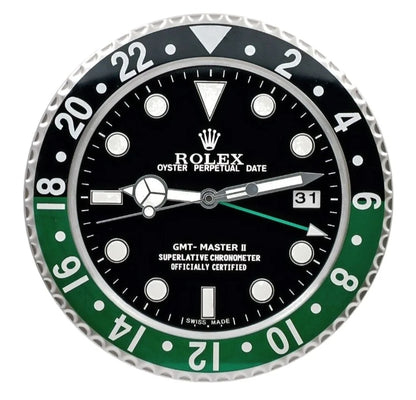 GMT Sprite–Style Wall Clock – Black &amp; Green