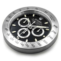 Daytona Style, Silver & Black | Wall Clock