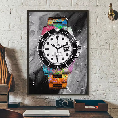 Abstract Graffiti Luxury Watch Poster Picture Brand Watches Canvas Painting Wall Art Home Print Living Room Decor Mural Cuadros