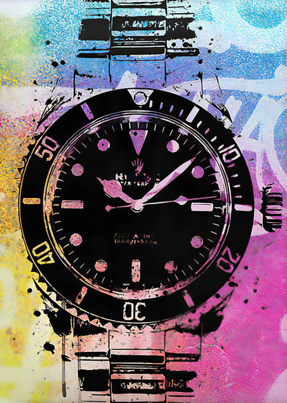 Abstract Graffiti Luxury Watch Poster Picture Brand Watches Canvas Painting Wall Art Home Print Living Room Decor Mural Cuadros